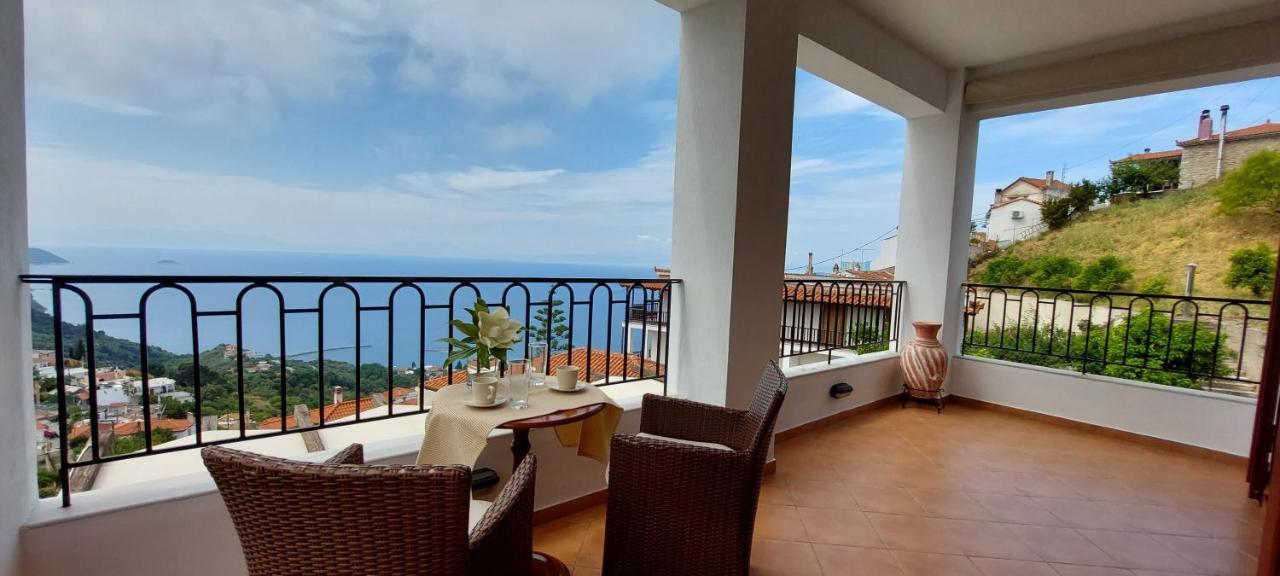 Horizon Studios With Sea View - Free Parking Глоса Екстериор снимка