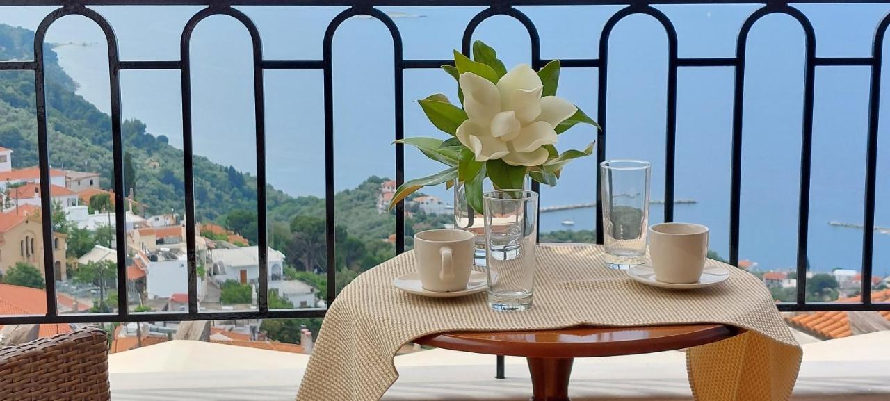 Horizon Studios With Sea View - Free Parking Глоса Екстериор снимка