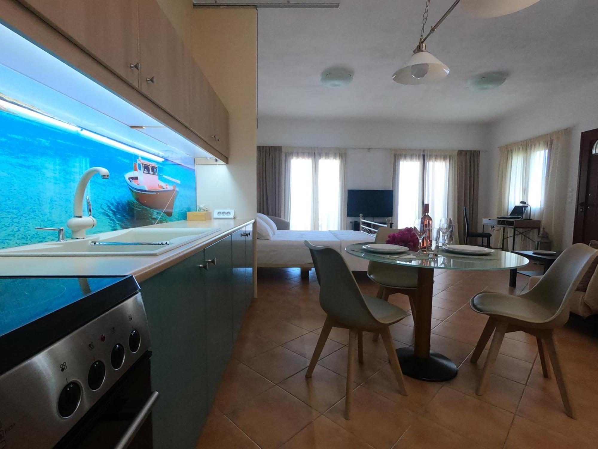 Horizon Studios With Sea View - Free Parking Глоса Екстериор снимка